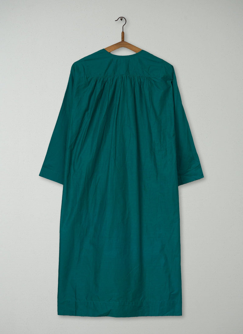 Reworn Cotton Voile Kaftan Dress Size XXS (1608) | Teal
