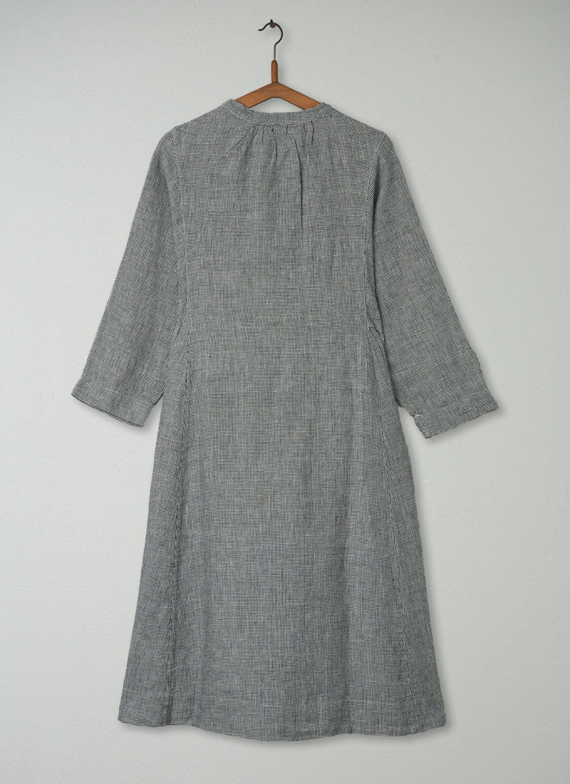 Reworn Check Linen Dress Size S Multi (375) | Multi