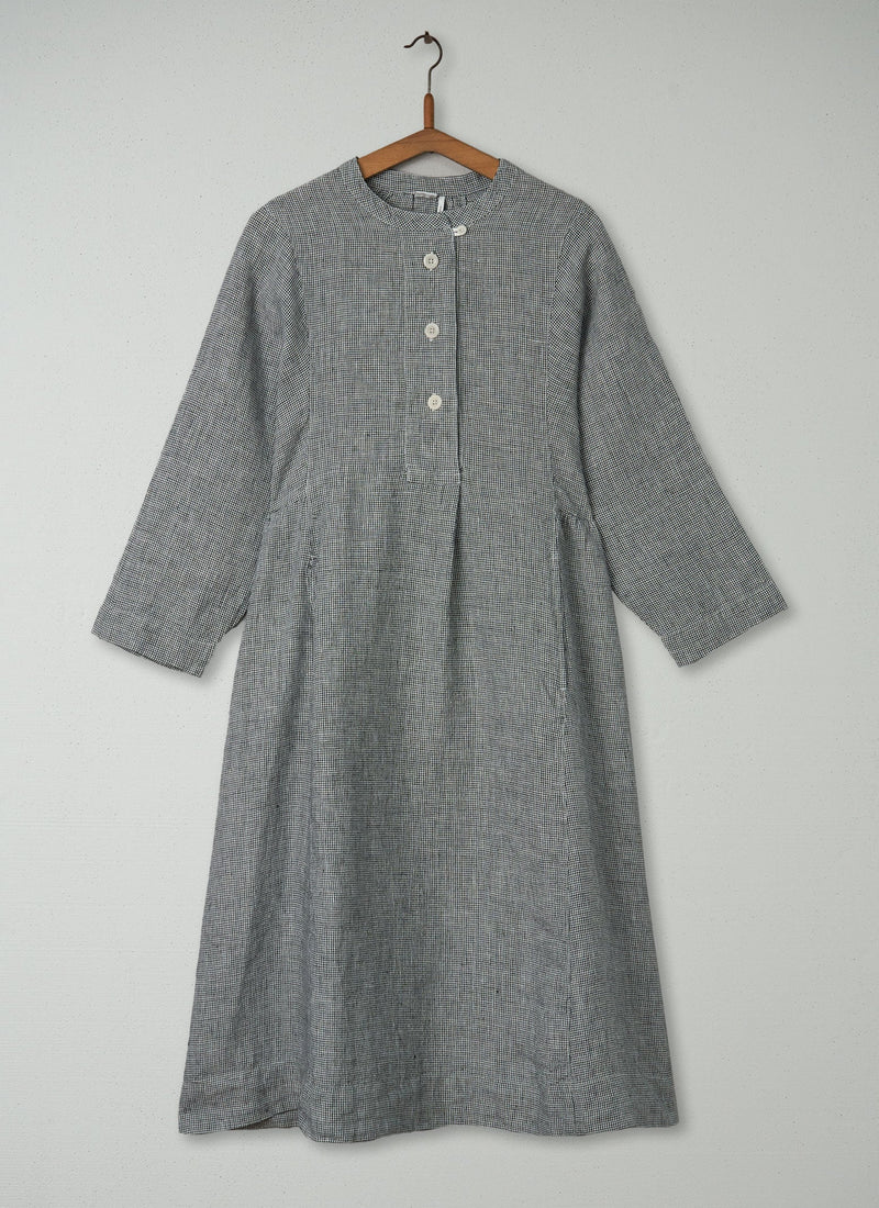 Reworn Check Linen Dress Size S Multi (375) | Multi