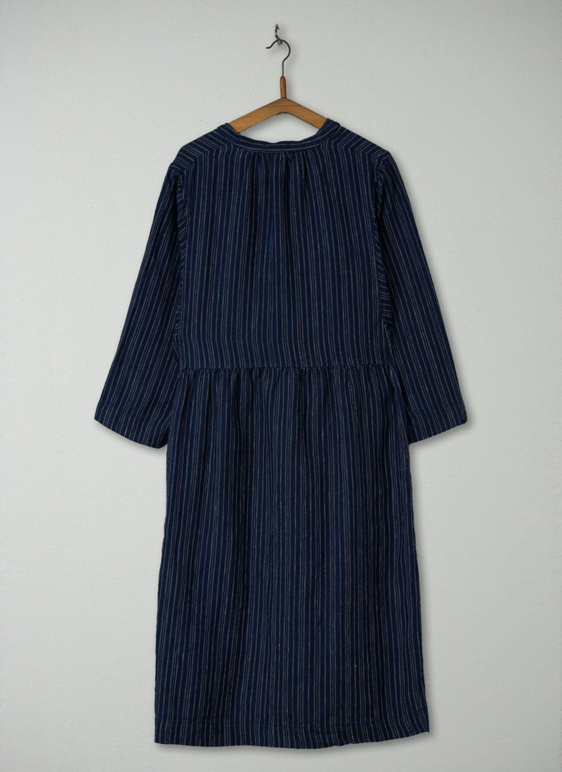 Reworn Stripe Linen Tunic Dress Size M (1511) | Multi