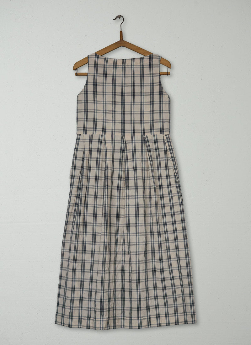 Reworn Check Cotton Dress Size XS (1708) | Multi