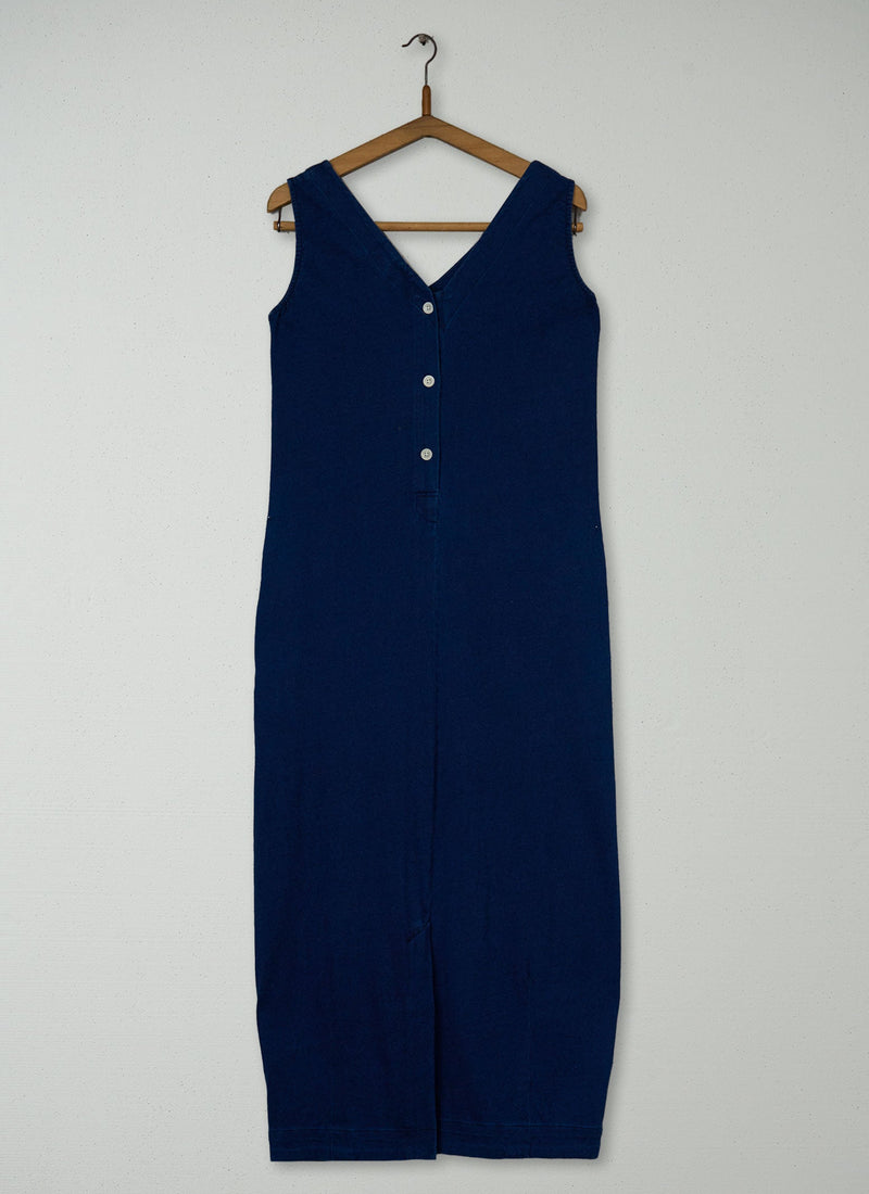 Reworn V Neck Jersey Dress Size XS (1687) | Washed Indigo