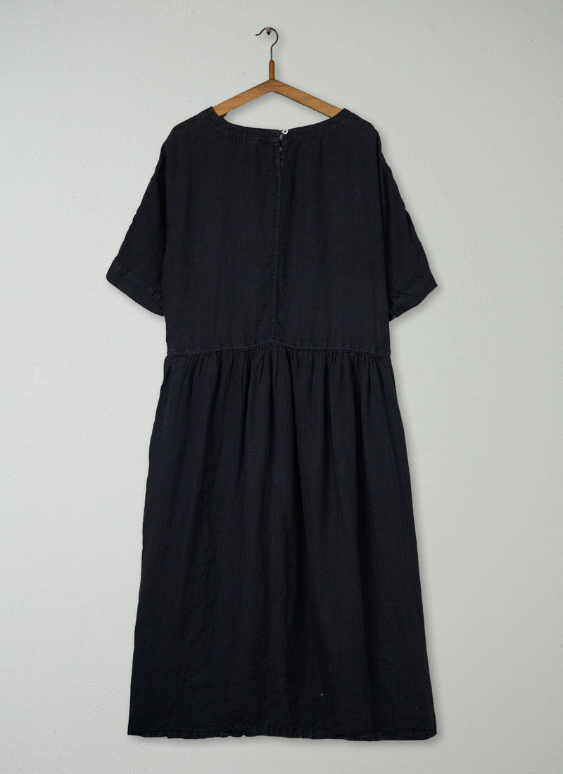 Reworn Linen Dress Size L (1663) | Black Pepper