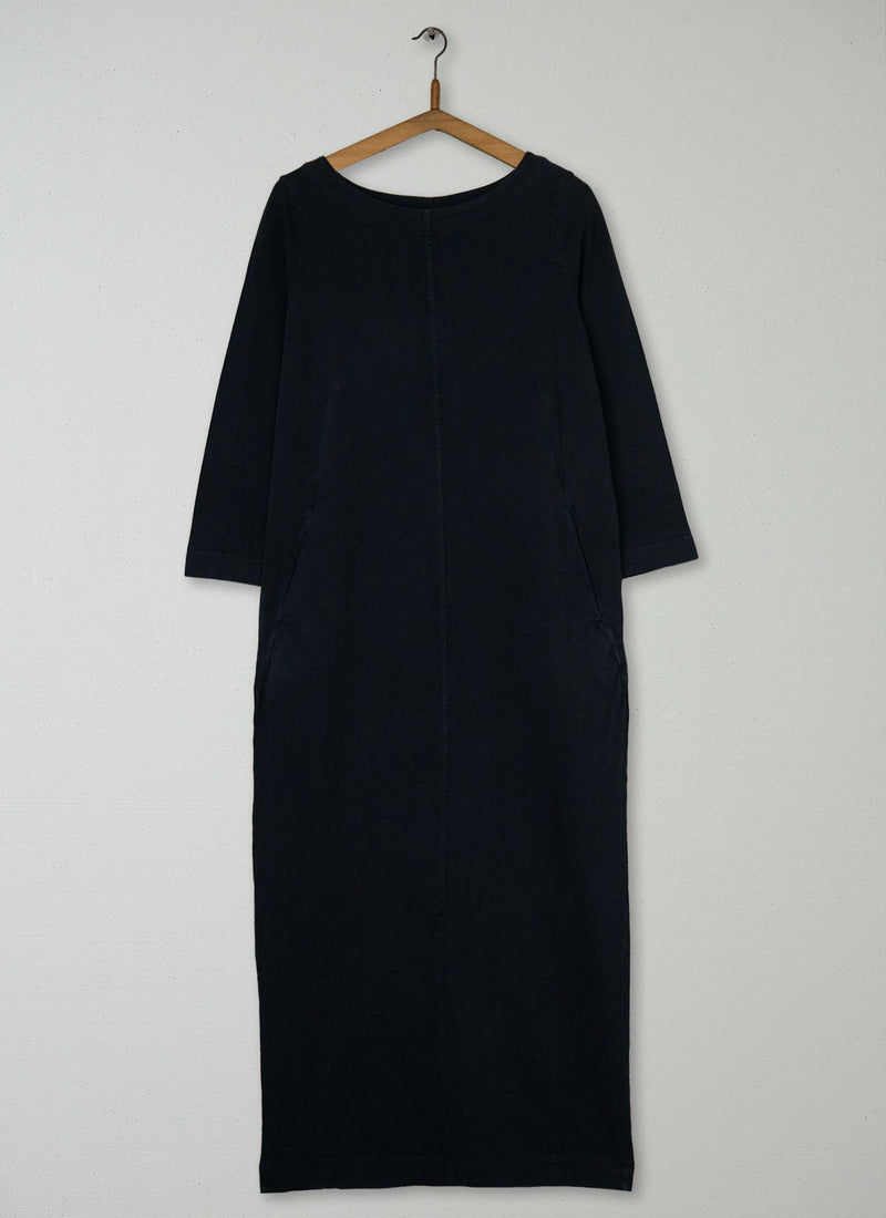 Reworn Cotton Jersey Dress Size M (1956) | Washed Black