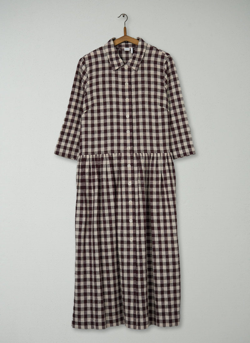 Reworn Linen Cotton Shirt Dress Size XL (2152) | Multi