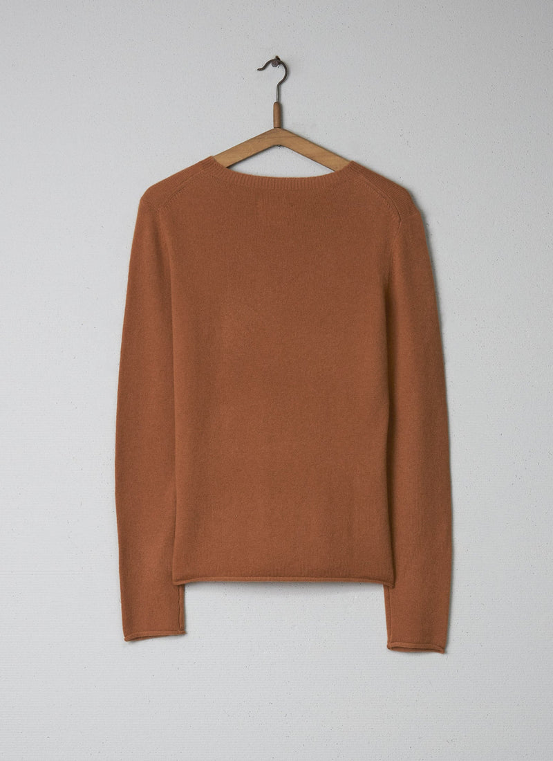 Reworn Wool Cashmere Neat Sweater Size M (007) | Toffee