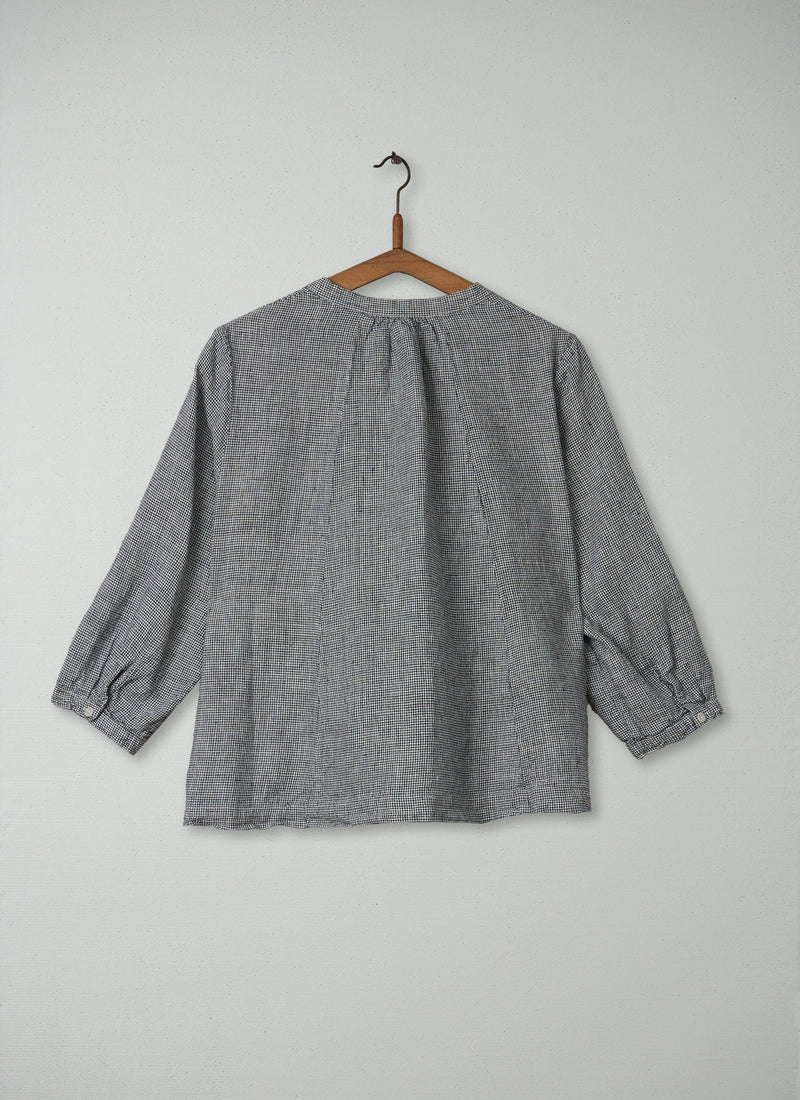 Reworn Check Shirt Size S (155) | Chalk/Slate