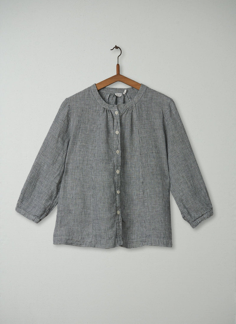 Reworn Check Shirt Size S (155) | Chalk/Slate