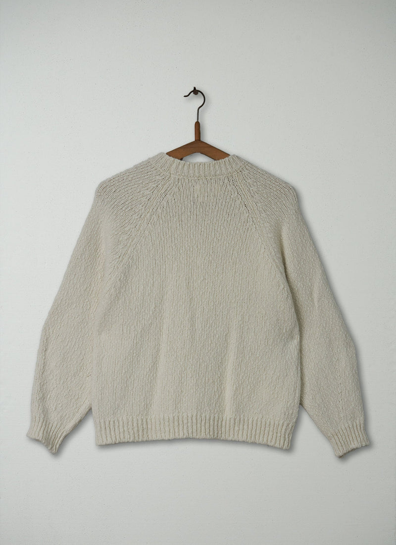 Reworn Patch Pocket Sweater Size S (110) | Ecru