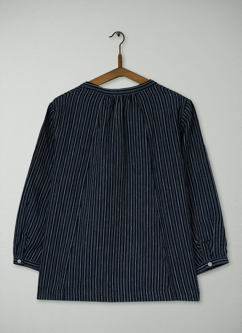 Reworn Stripe Linen Shirt Size S (898) | Multi