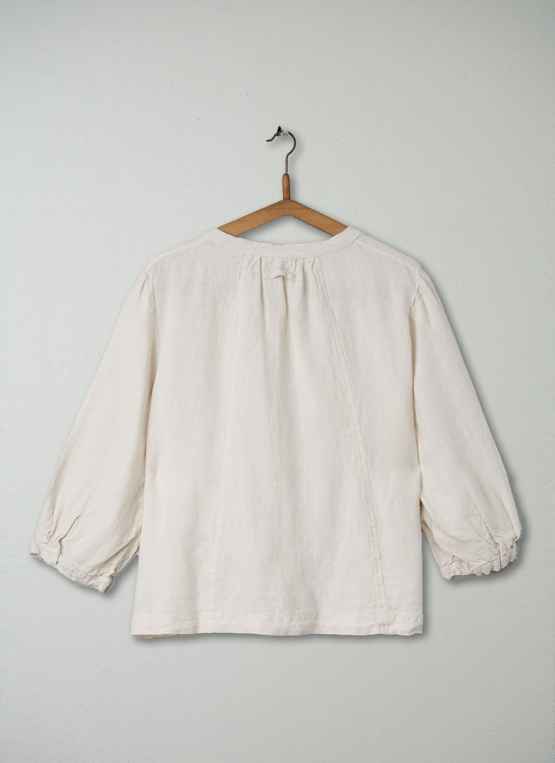 Reworn Linen Swingy Shirt Size L (199) | Parchment