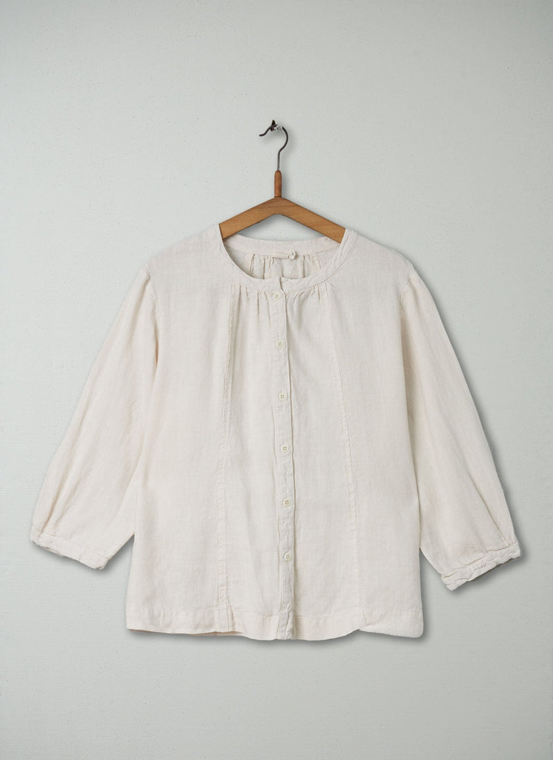 Reworn Linen Swingy Shirt Size L (199) | Parchment