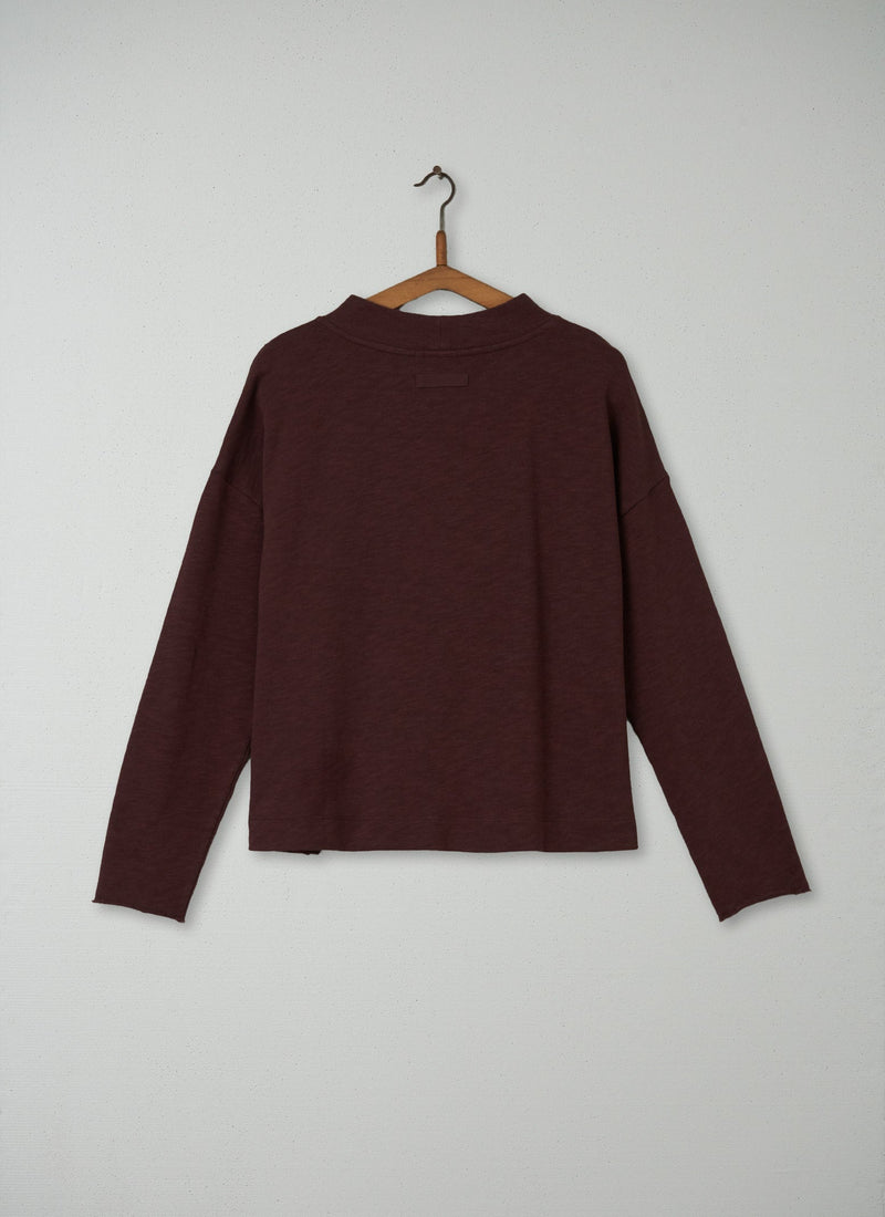 Reworn Jersey Easy Sweater Size L (069) | Mulberry