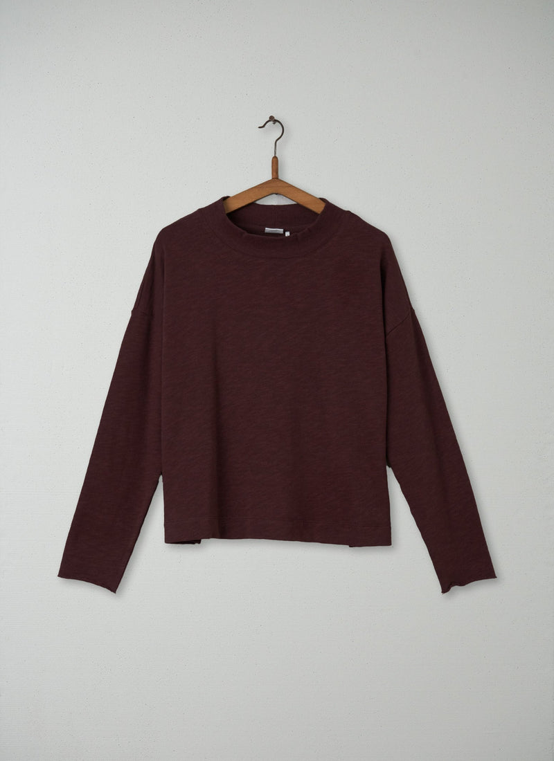 Reworn Jersey Easy Sweater Size L (069) | Mulberry