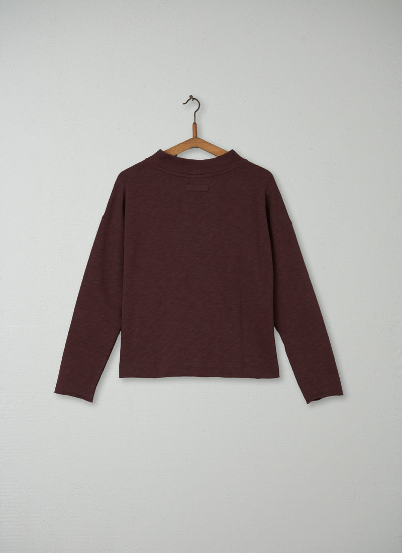 Reworn Jersey Easy Sweater Size M (067) | Mulberry