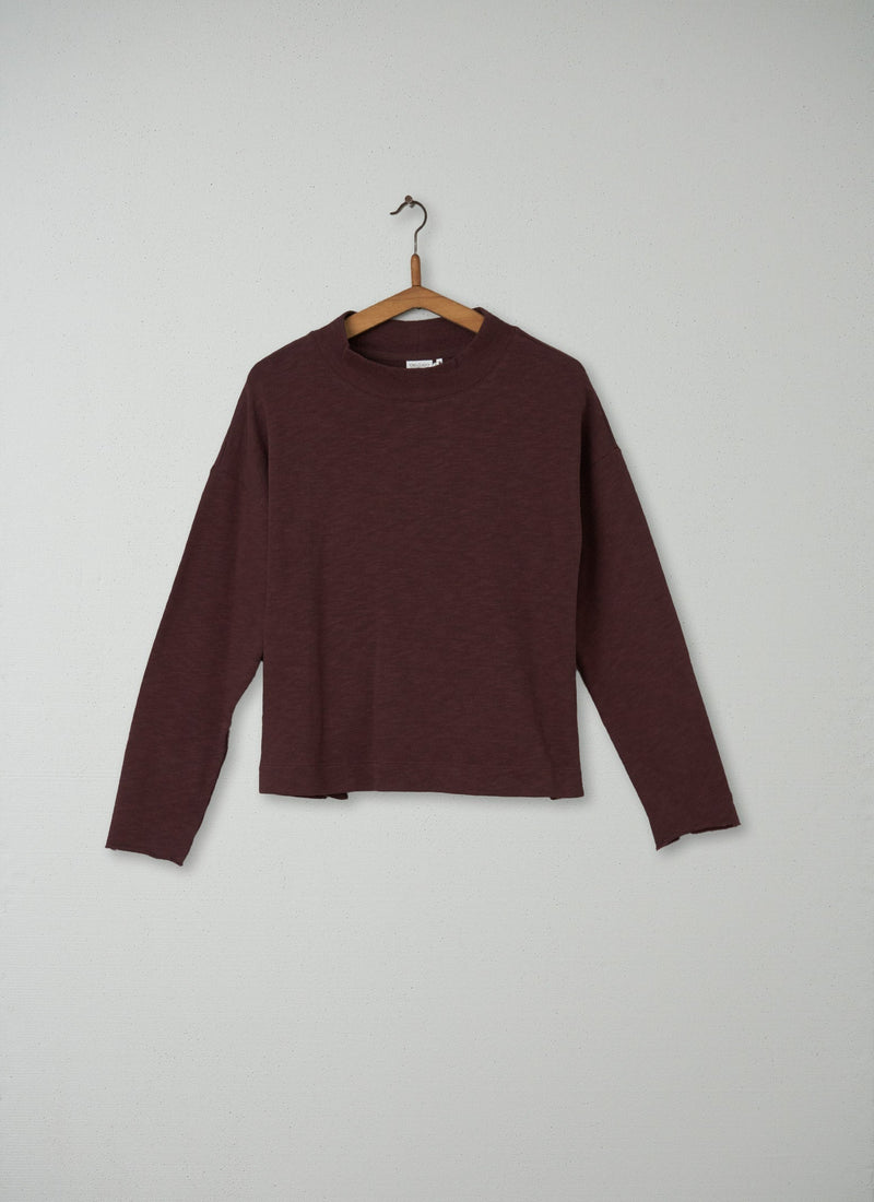 Reworn Jersey Easy Sweater Size M (067) | Mulberry