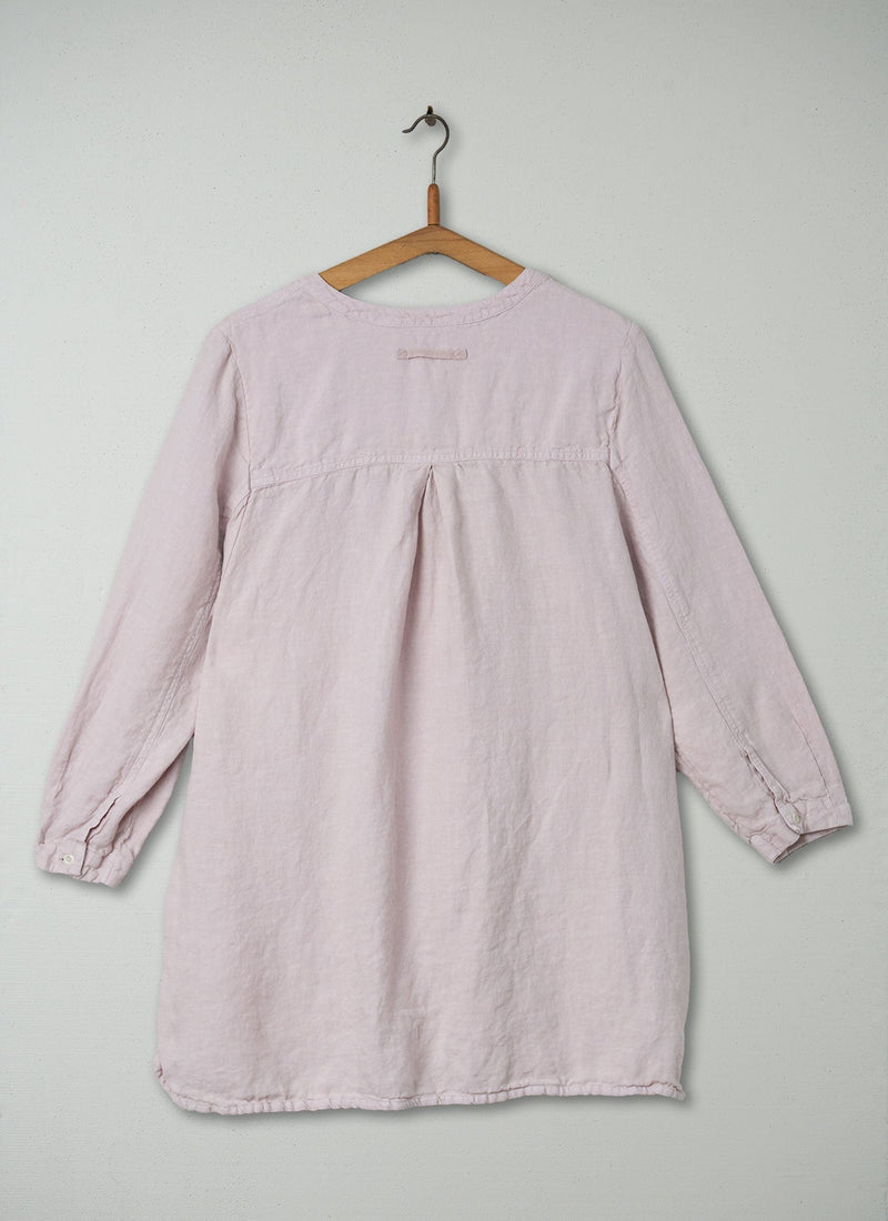 Reworn Linen Shirt Size M (206) | Pink Smoke