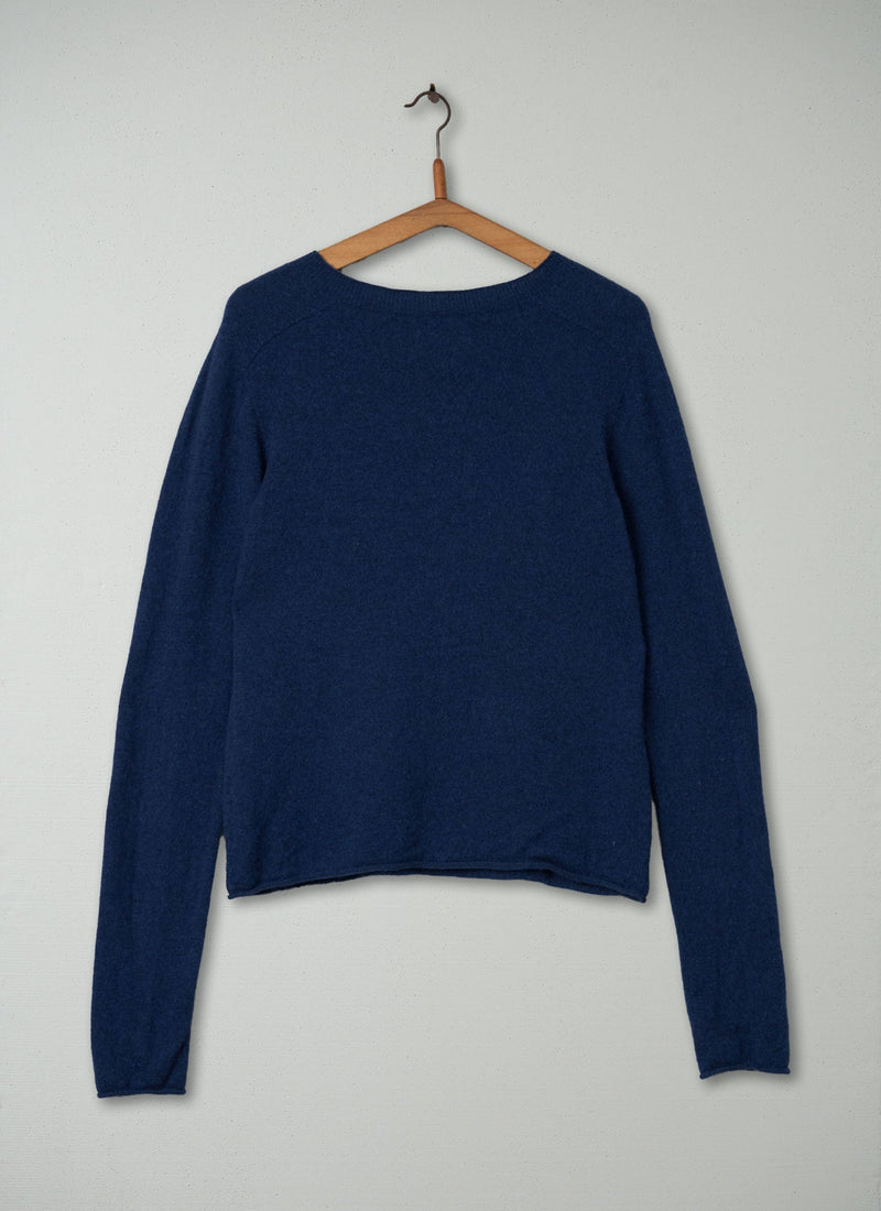 Reworn Wool Cashmere Sweater Size L (123) | Midnight