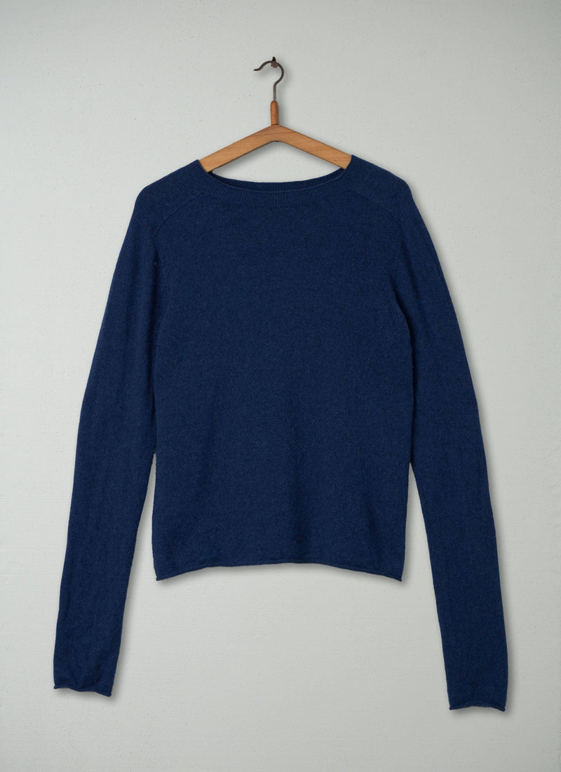 Reworn Wool Cashmere Sweater Size L (123) | Midnight
