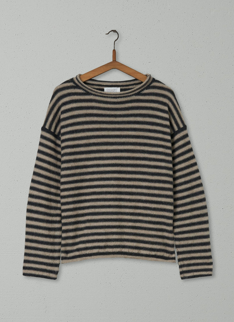 Reworn Stripe Alpaca Wool Sweater Size S (460) | Multi