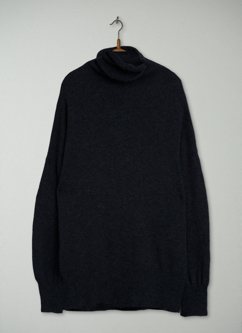 Reworn Wool Cashmere Sweater Size XL (509) | Charcoal