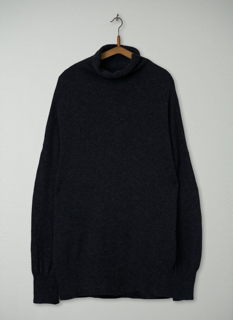 Reworn Wool Cashmere Sweater Size XL (509) | Charcoal