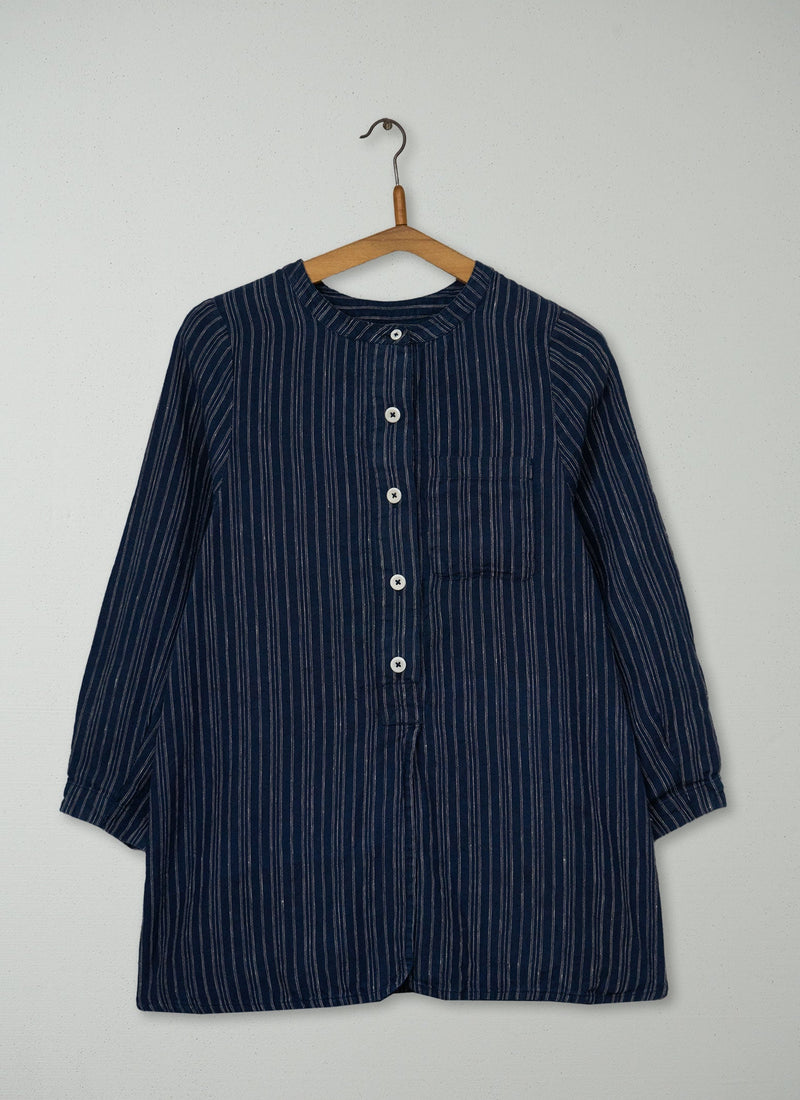 Reworn Stripe Linen Shirt Size XXS (1269) | Multi