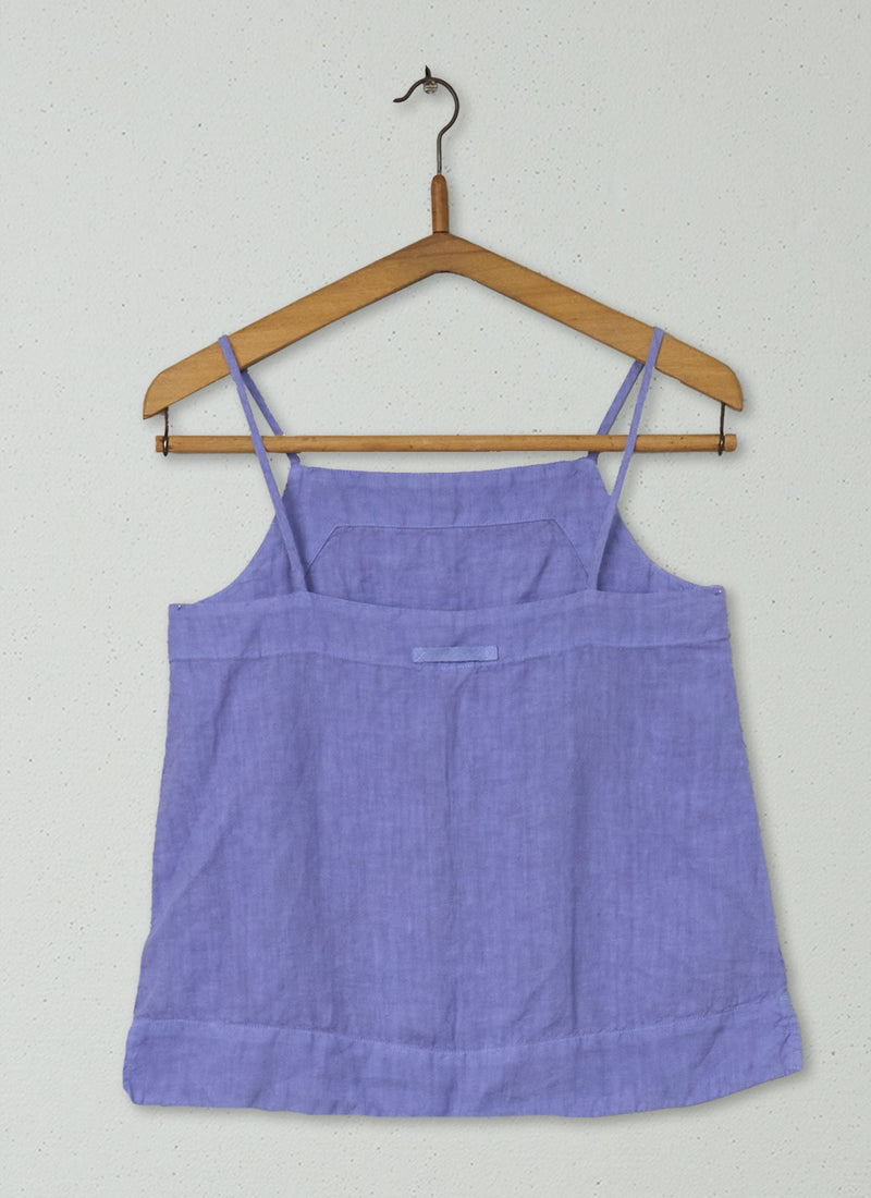 Reworn Linen Tank Size XS (685) | Iris