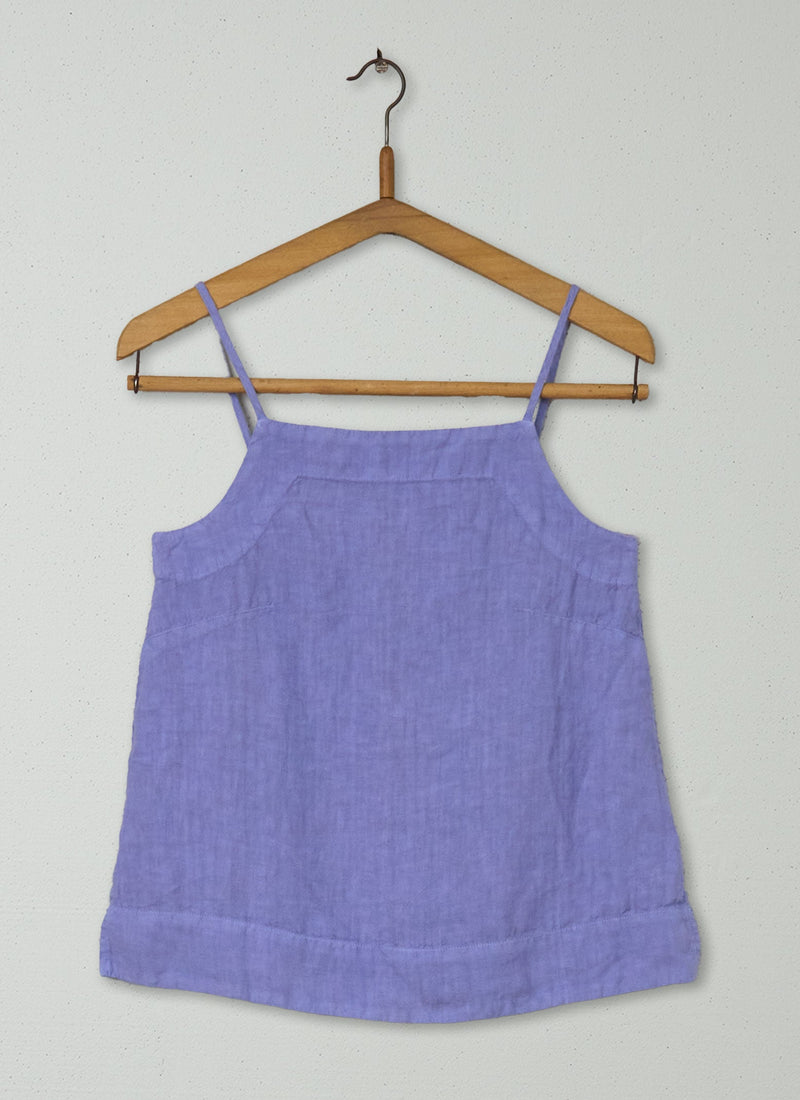 Reworn Linen Tank Size XS (685) | Iris