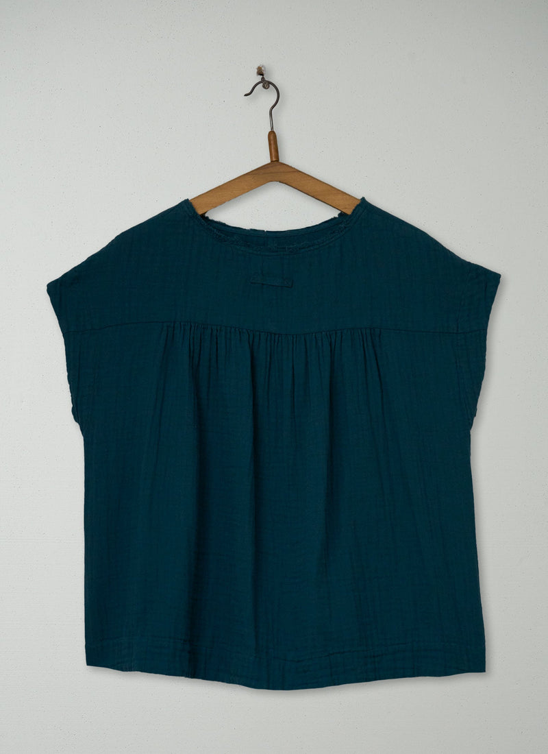 Reworn Crinkle Cotton Gauze Top Size S (1117) | Puck