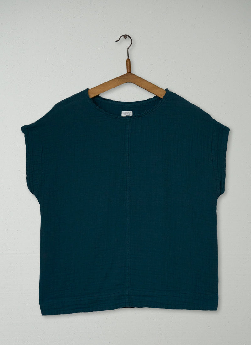 Reworn Crinkle Cotton Gauze Top Size S (1117) | Puck