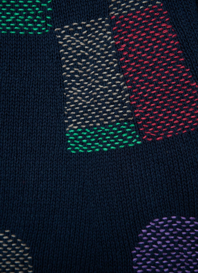 Renewed Cotton Linen Easy Sweater Size XXSXS (154) | Dark Navy
