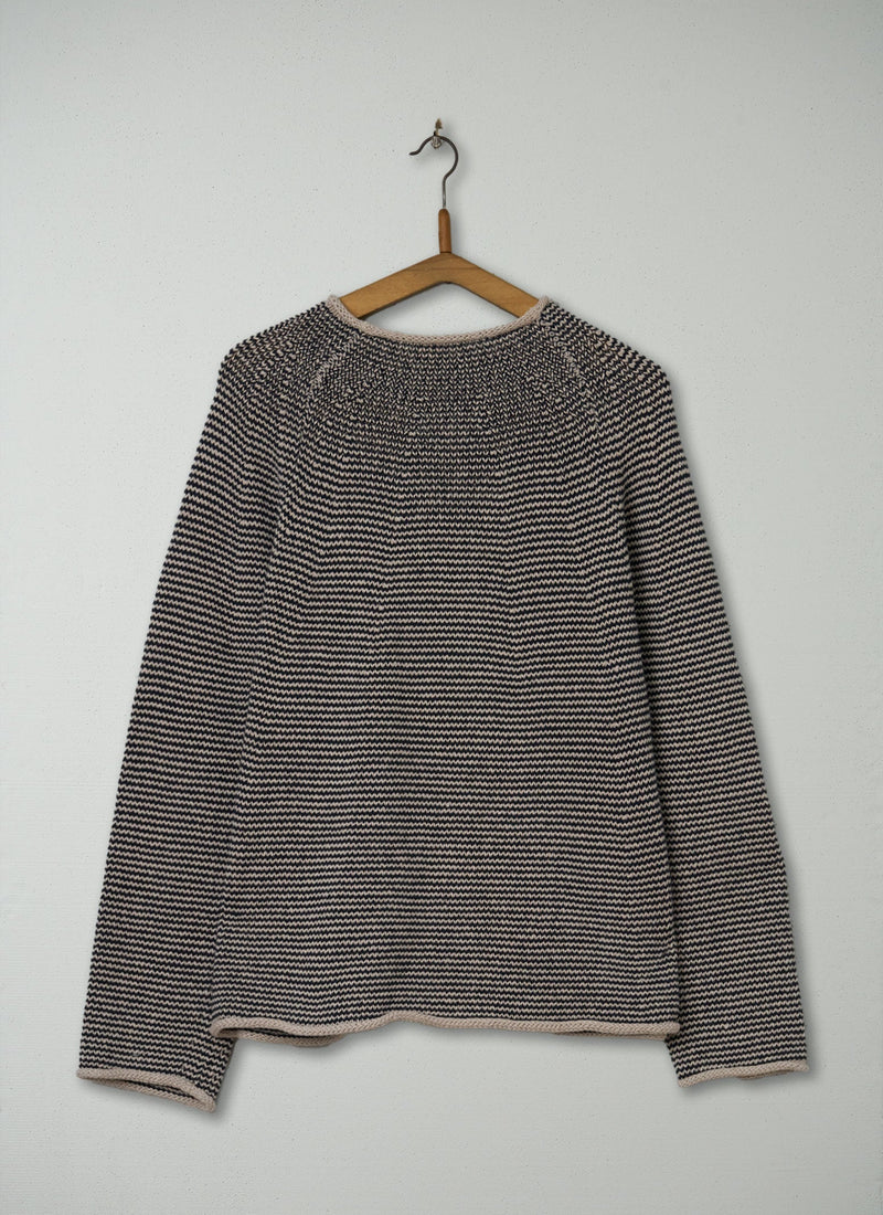 Reworn Stripe Linen Cotton Sweater Size XXSXS (406) | Multi