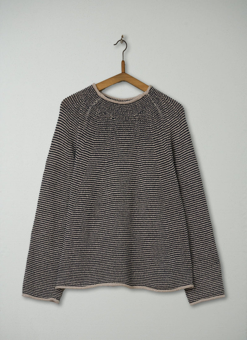 Reworn Stripe Linen Cotton Sweater Size XXSXS (406) | Multi