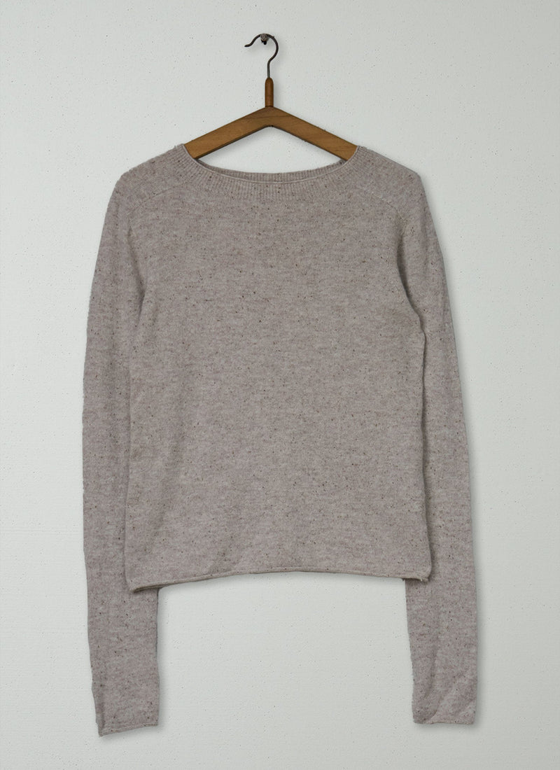 Reworn Wool Cashmere Sweater Size M (568) | Oat