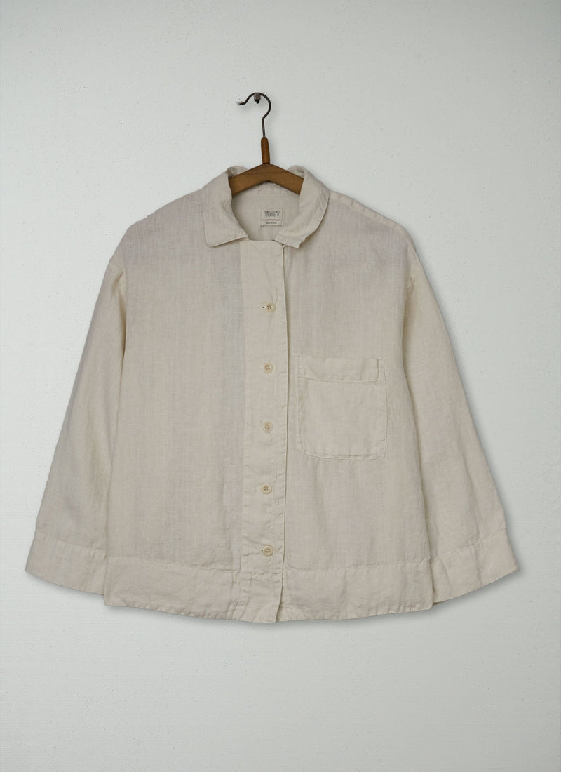 Reworn Linen Shirt Size L (1076) | Oat