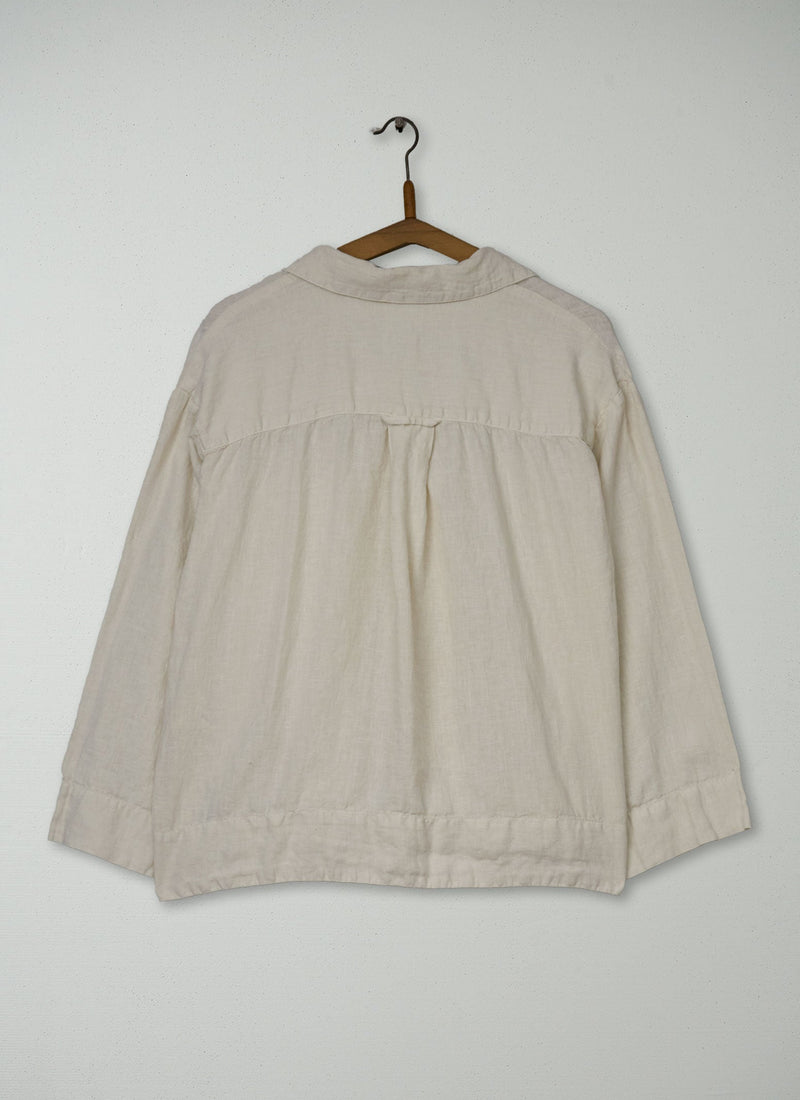 Reworn Linen Shirt Size XL (1220) | Oat