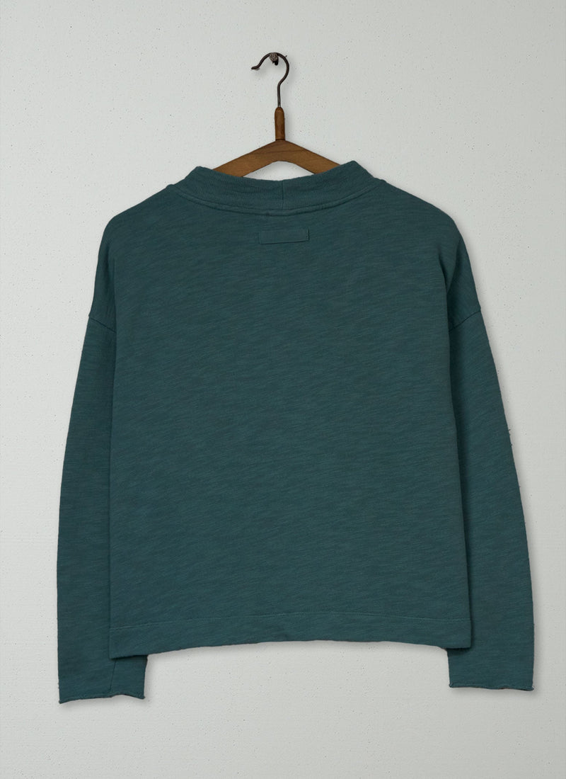 Reworn Loopback Jersey Top Size M (109) | Dusty Jade