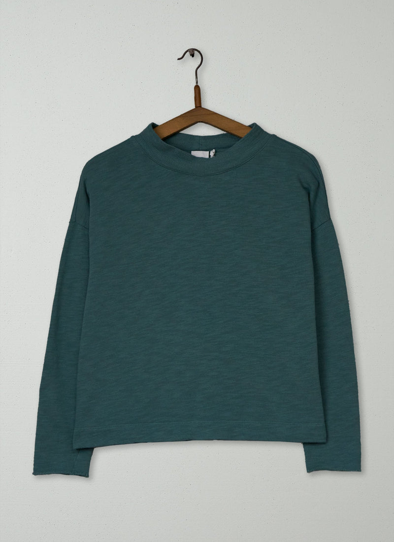 Reworn Loopback Jersey Top Size M (109) | Dusty Jade