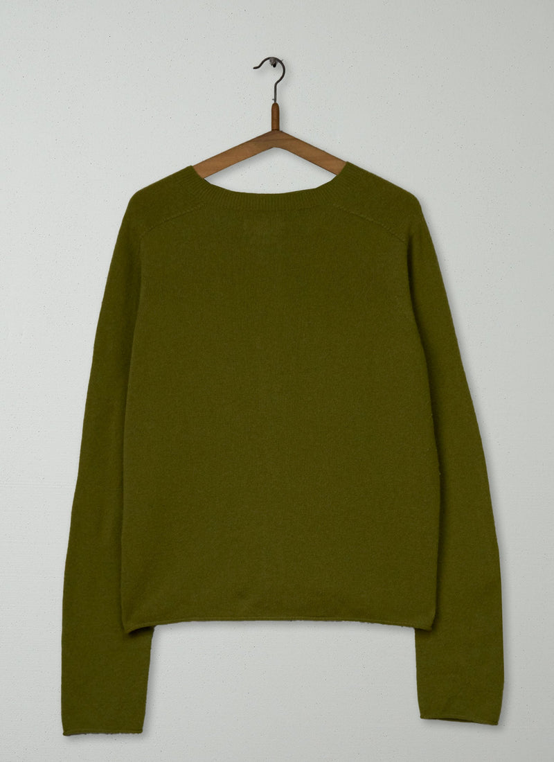 Reworn Wool Cashmere Cardigan Size XL (511) | Pear