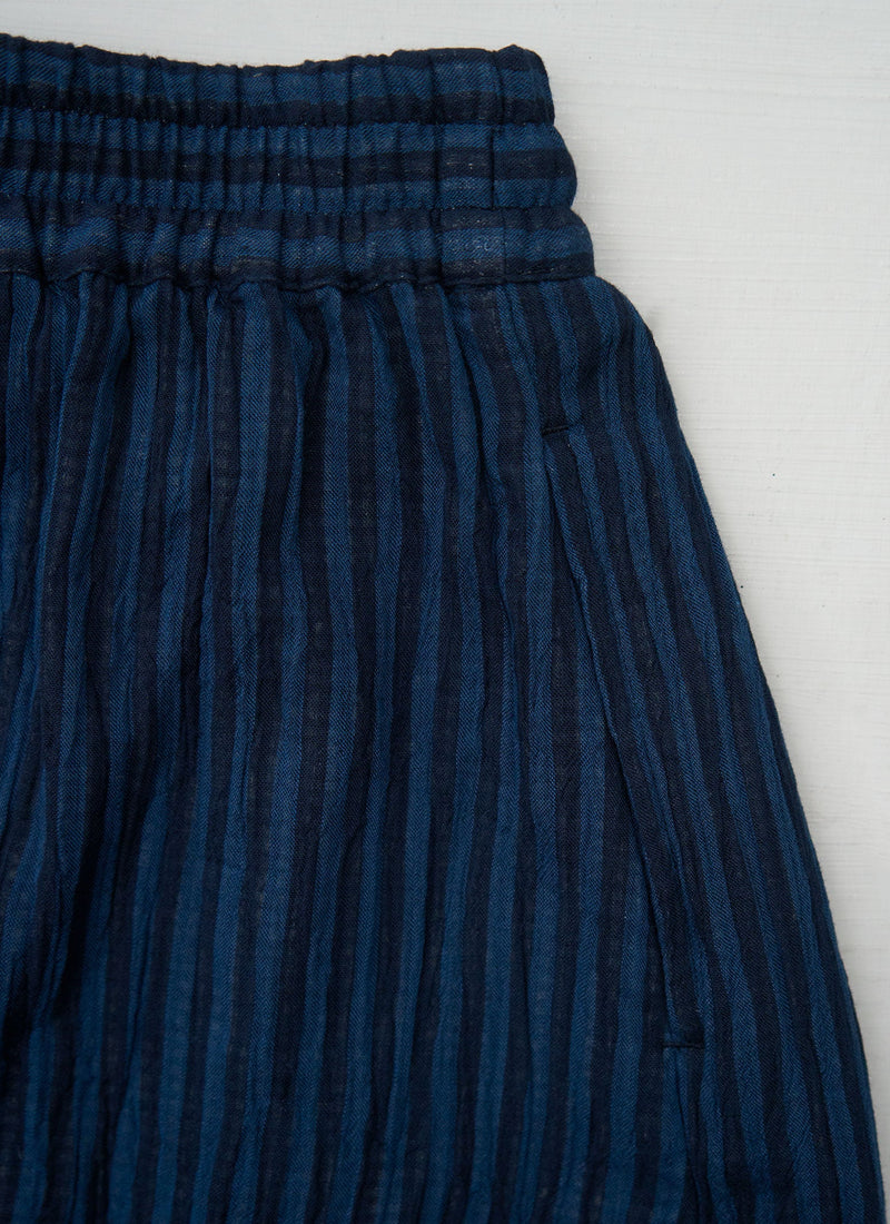 Reworn Crinkle Cotton Skirt Size XS (381) | Navy