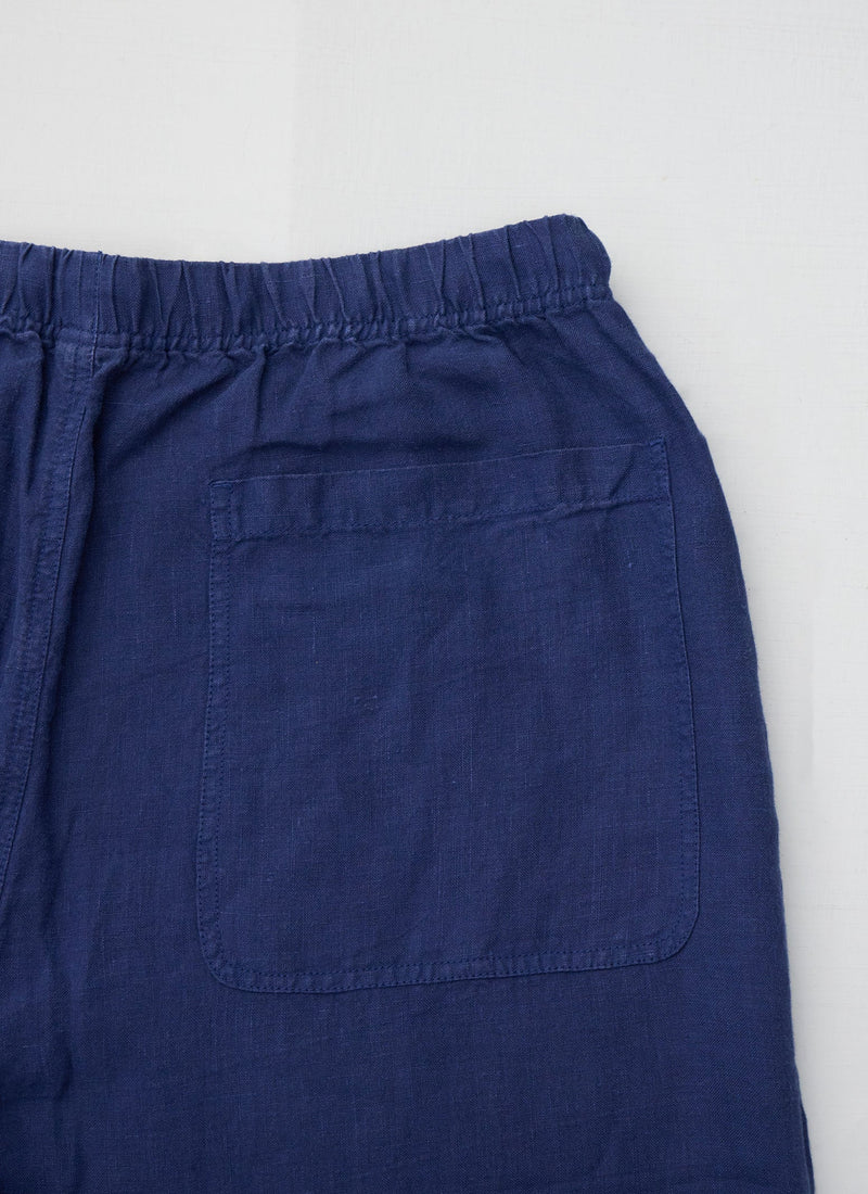 Reworn Linen Trousers Size L (747) | Ink Blue