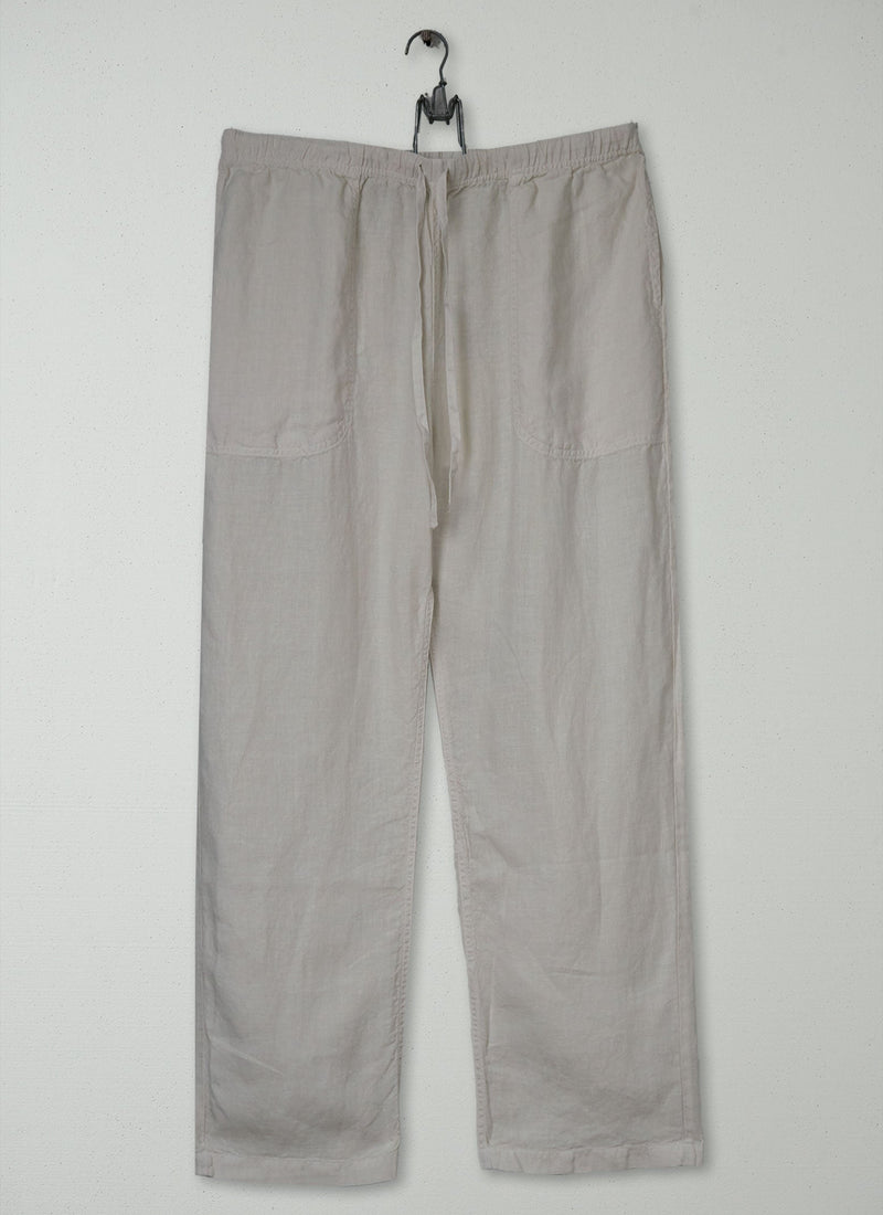 Reworn Linen Trousers Size M (1256) | Oat