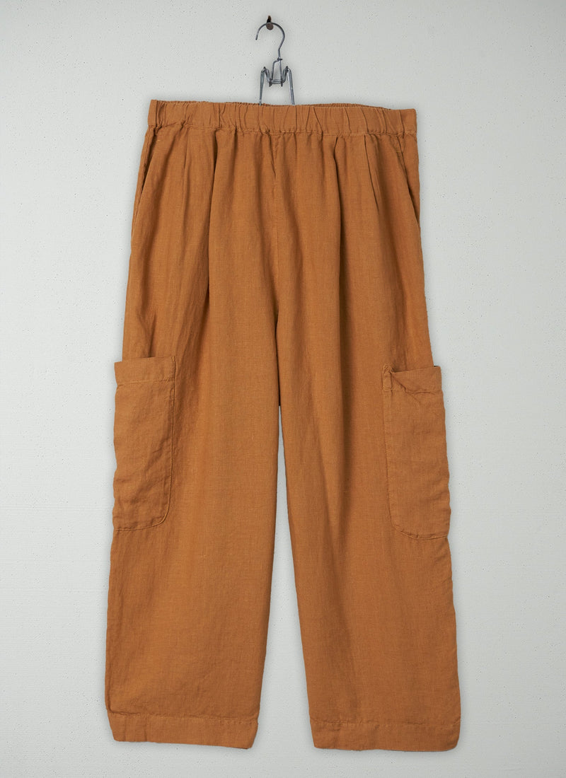 Reworn Linen Trousers Size M (245) | Toffee