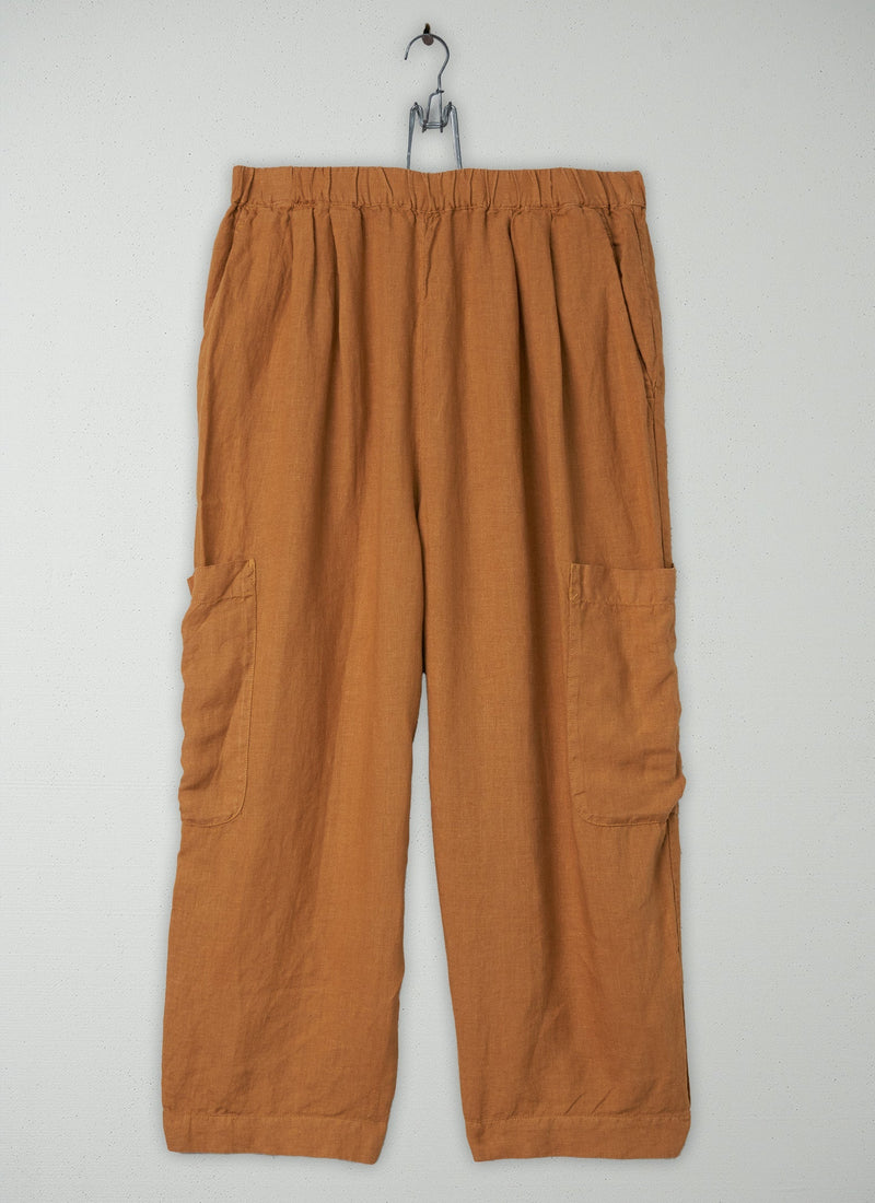 Reworn Linen Trousers Size M (239) | Toffee