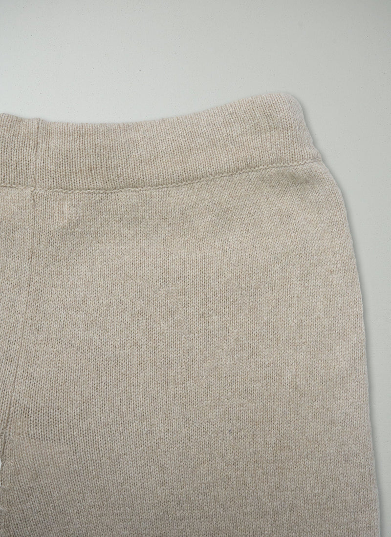 Reworn Recycled Cashmere Trousers Size L (010) | Oat