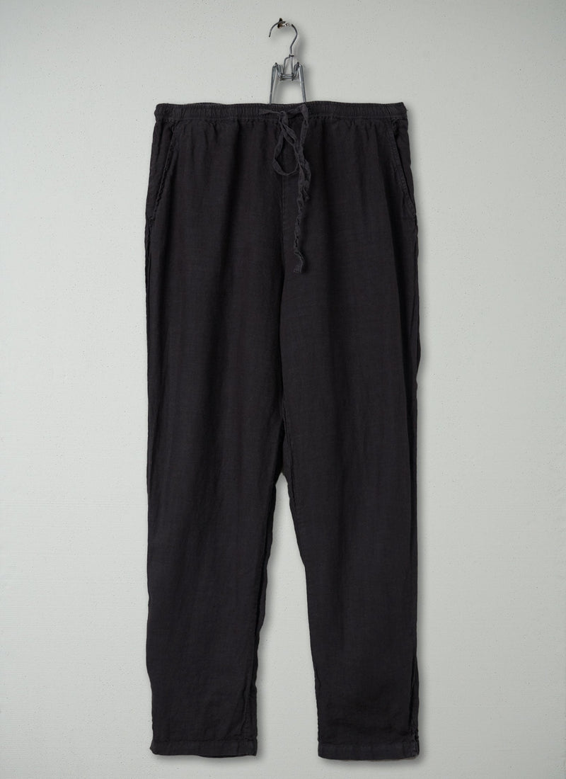 Reworn Linen Trousers Size L (232) | Washed Black