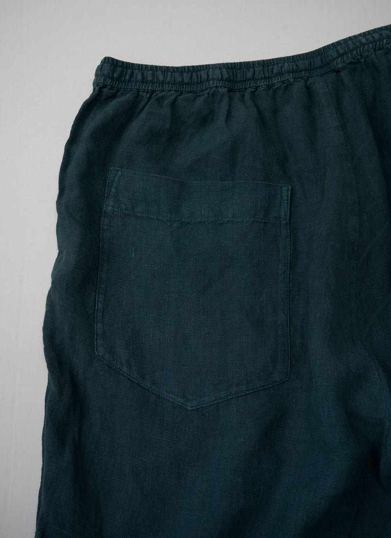 Reworn Linen Trousers Size L (115) | Peacock