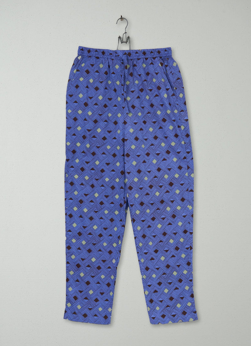 Reworn Block Print Trousers Size XS (905) | Multi