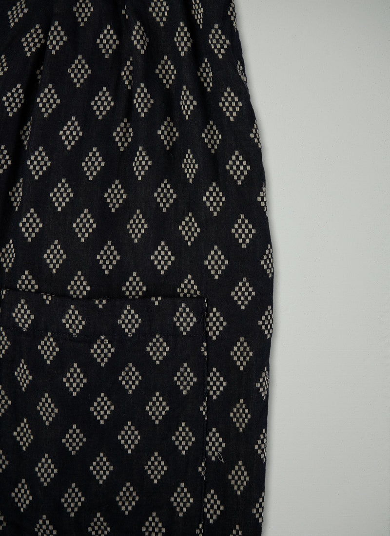 Reworn Diamond Cotton Trousers Size L (328) | Ink/Stone